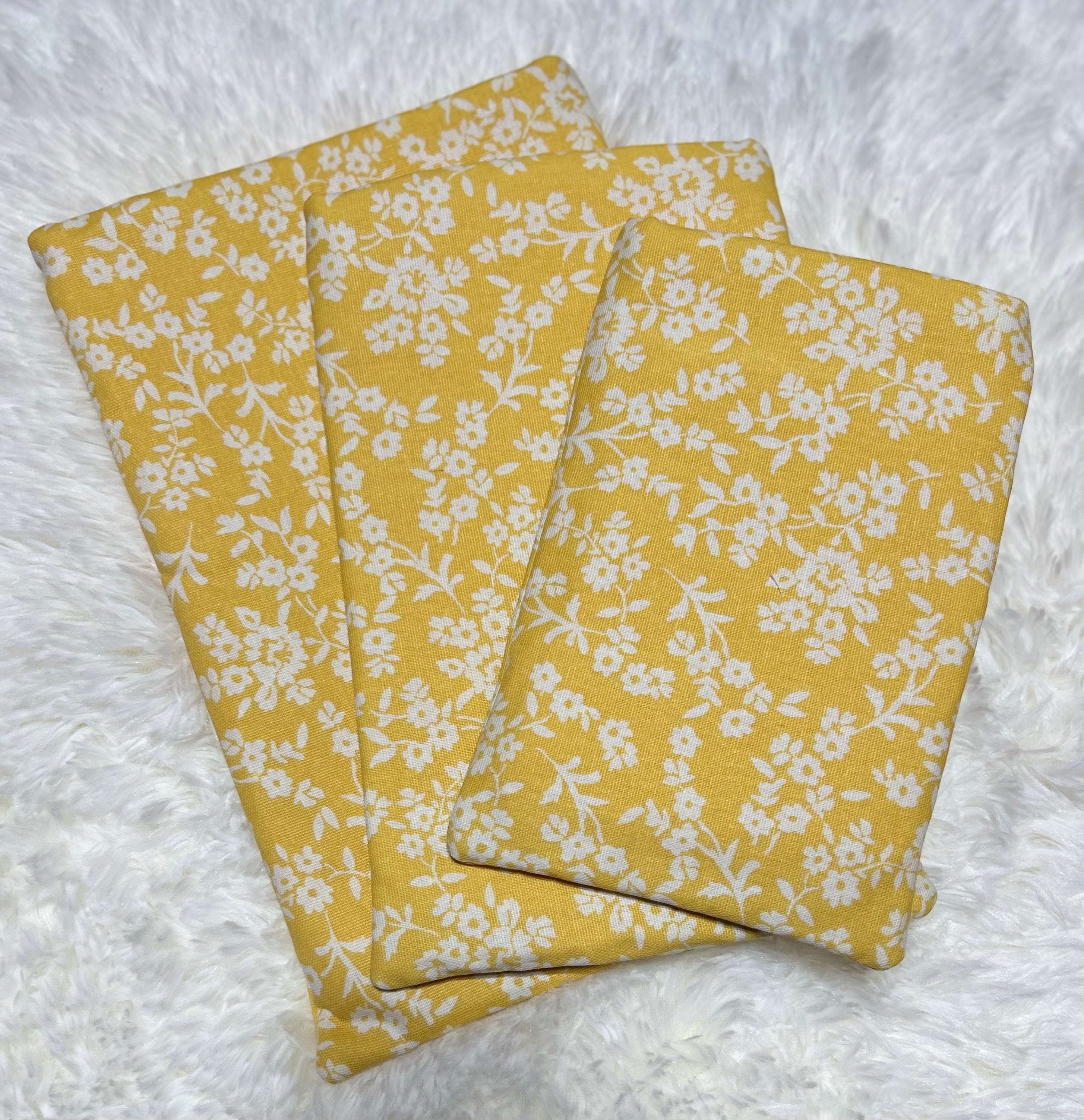 Flowers on Yellow Book Sleeve