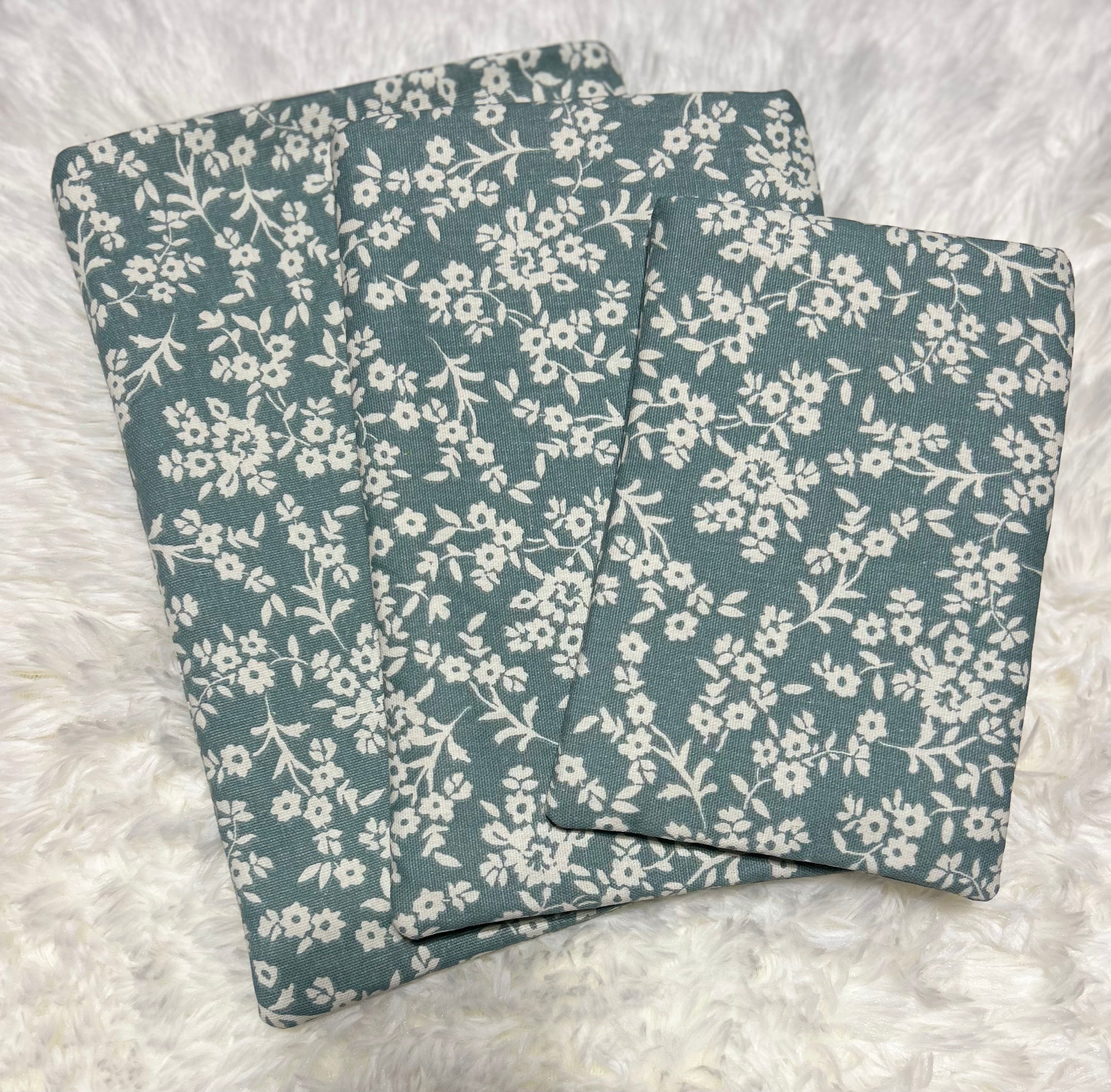 Flowers on Slate Blue Book Sleeve