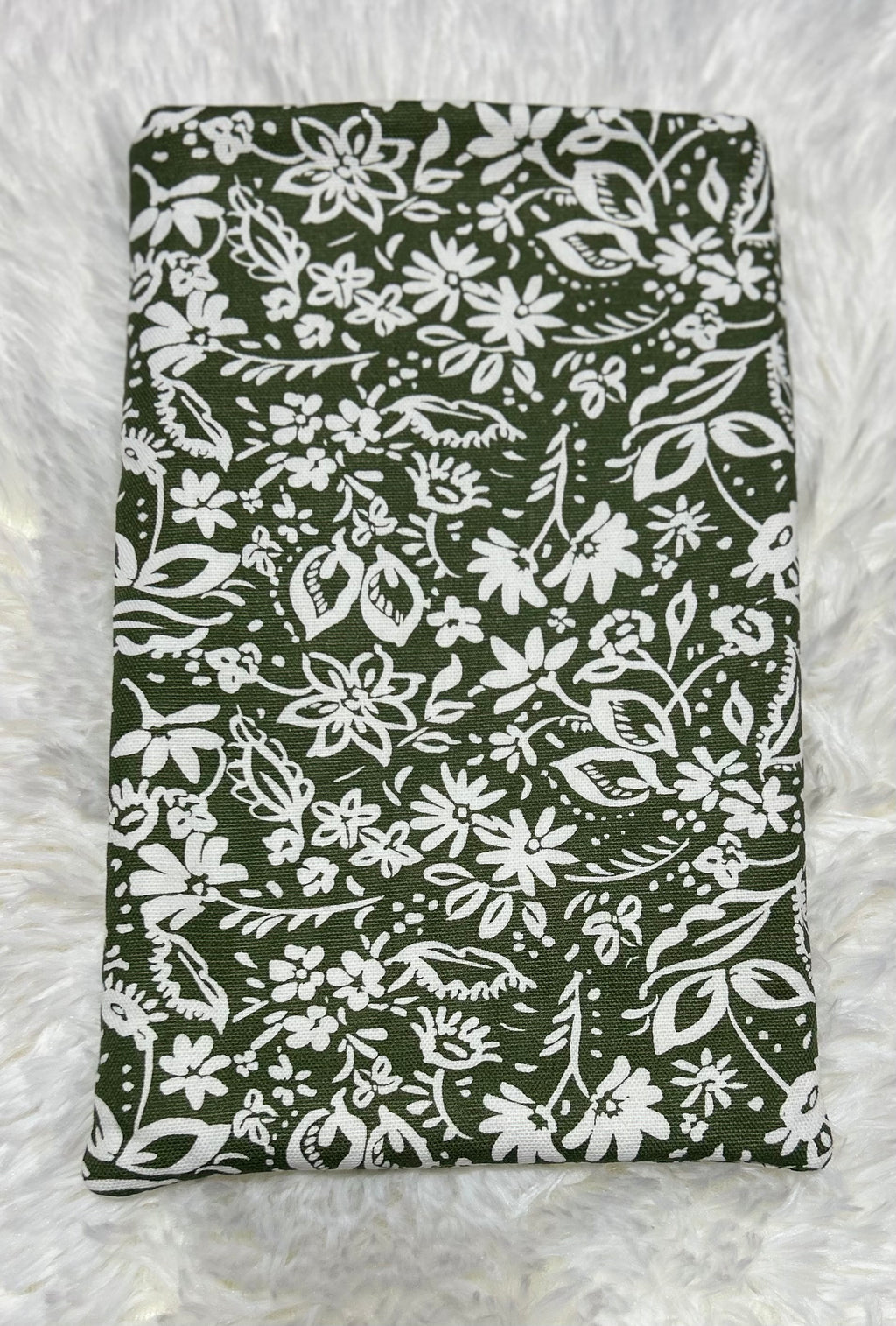 Flowers on Dark Green Book Sleeve