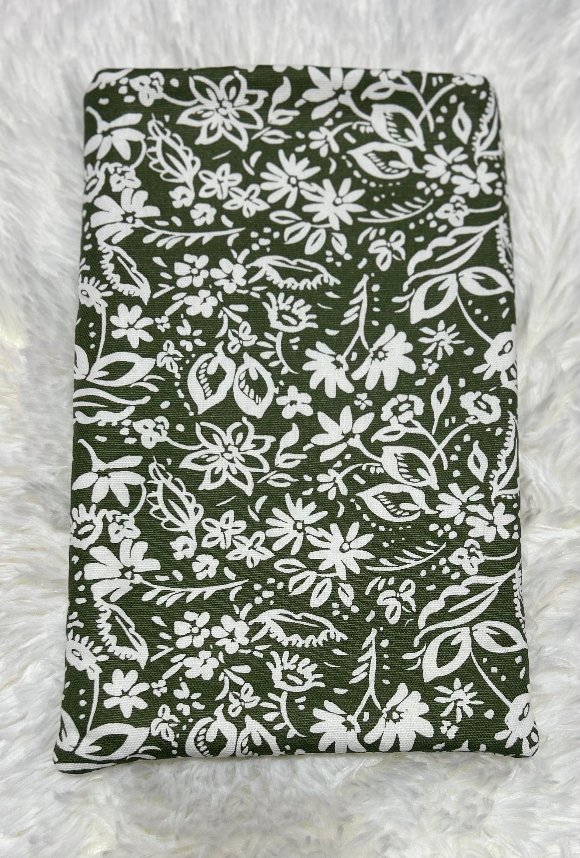 Flowers on Dark Green Book Sleeve