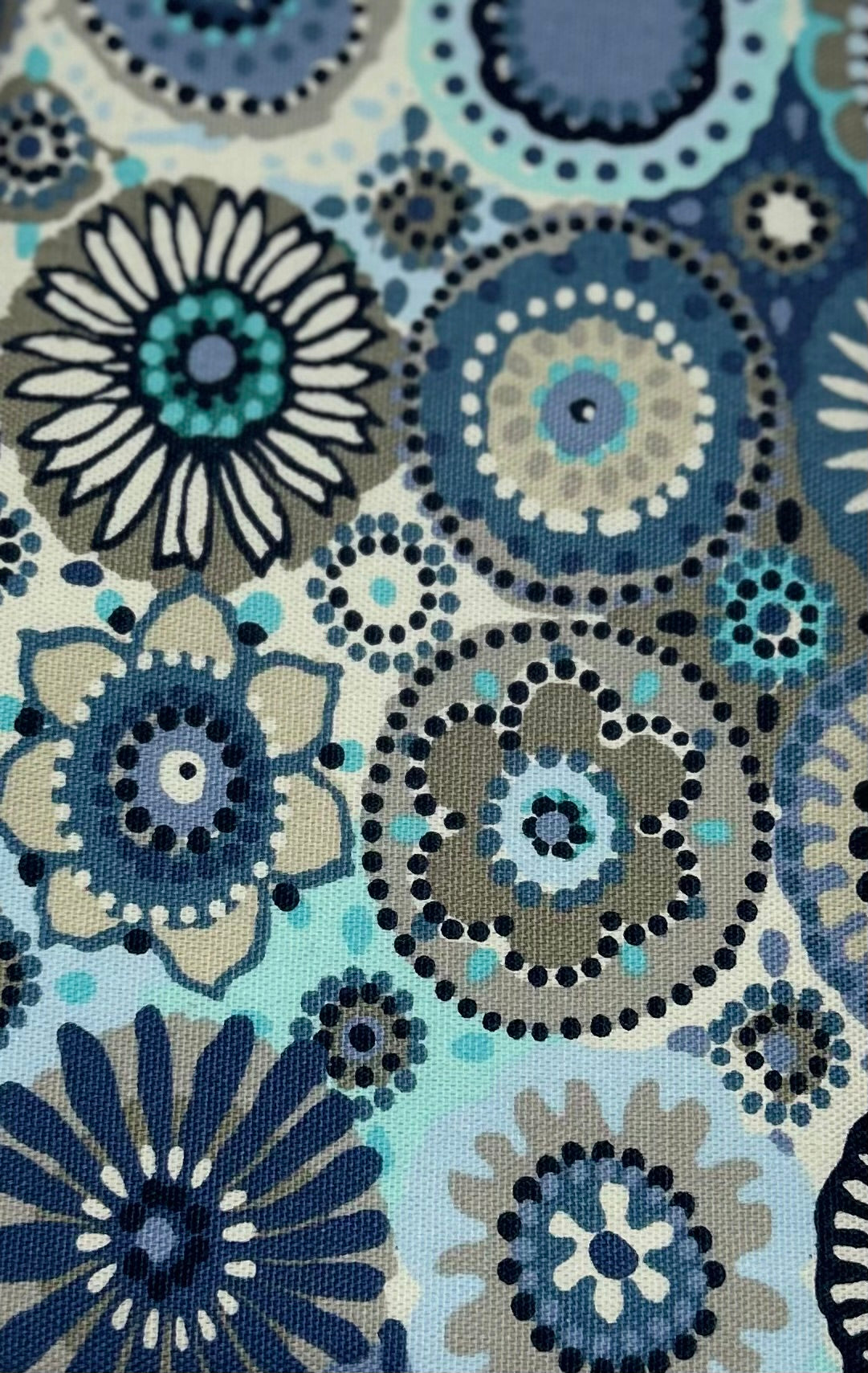 Blue Floral Geometric Book Sleeve