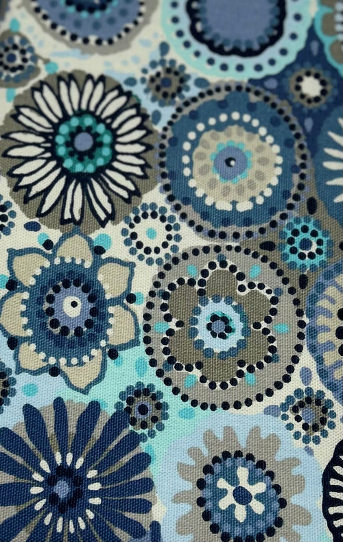 Blue Floral Geometric Book Sleeve