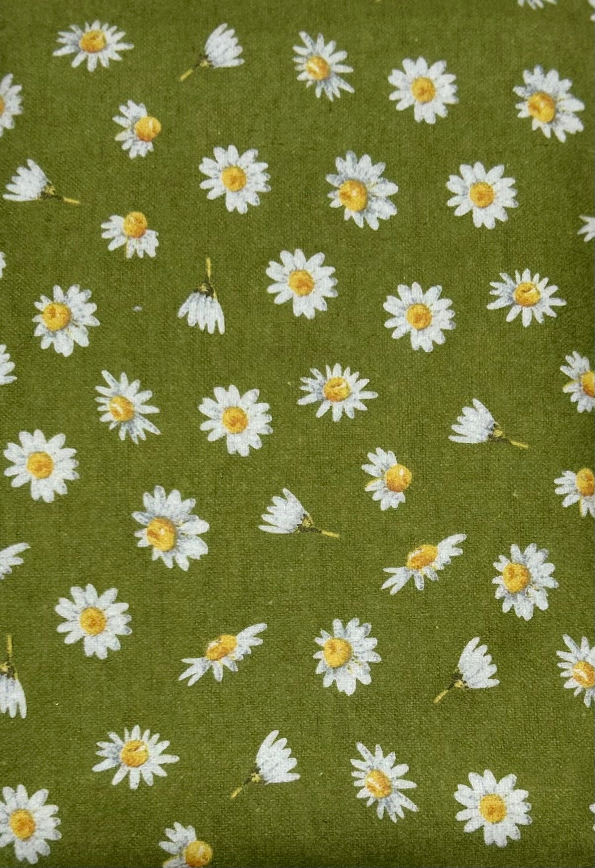 Flowers on Green Book Sleeve