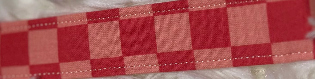 Pink Checker Print Wristlet