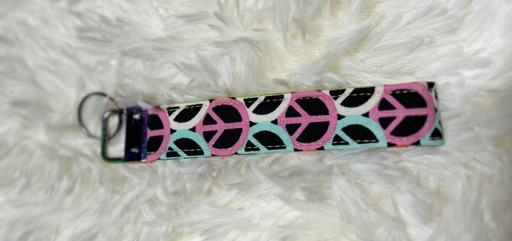 Peace Print Wristlet