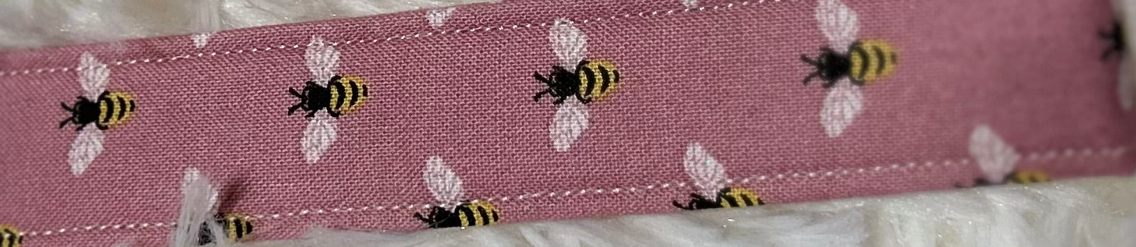 Pink Bees Wristlet