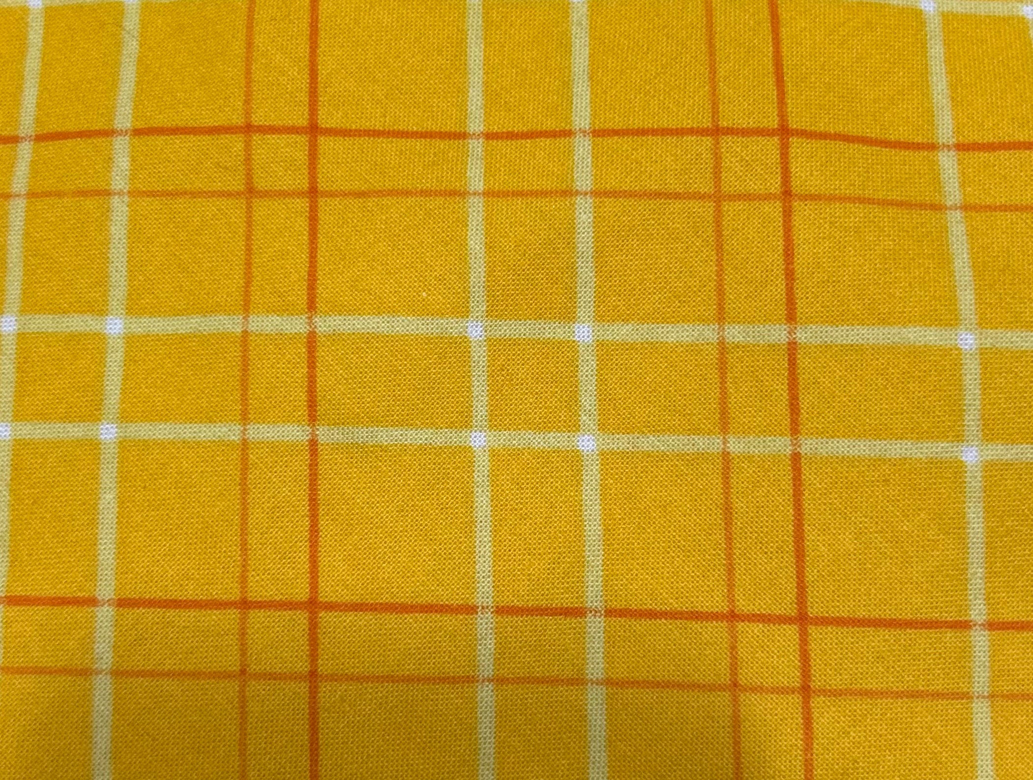 Yellow Plaid Scrunchie Pet Bandana