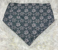 Grey with Pink Flowers Scrunchie Pet Bandana