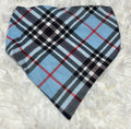 Blue/Black Plaid Scrunchie Pet Bandana