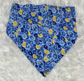 Blue/Yellow Flowers Scrunchie Pet Bandana