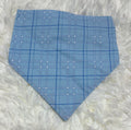 Blue Plaid Scrunchie Pet Bandana