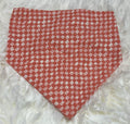 Salmon Small Checkered Scrunchie Pet Bandana
