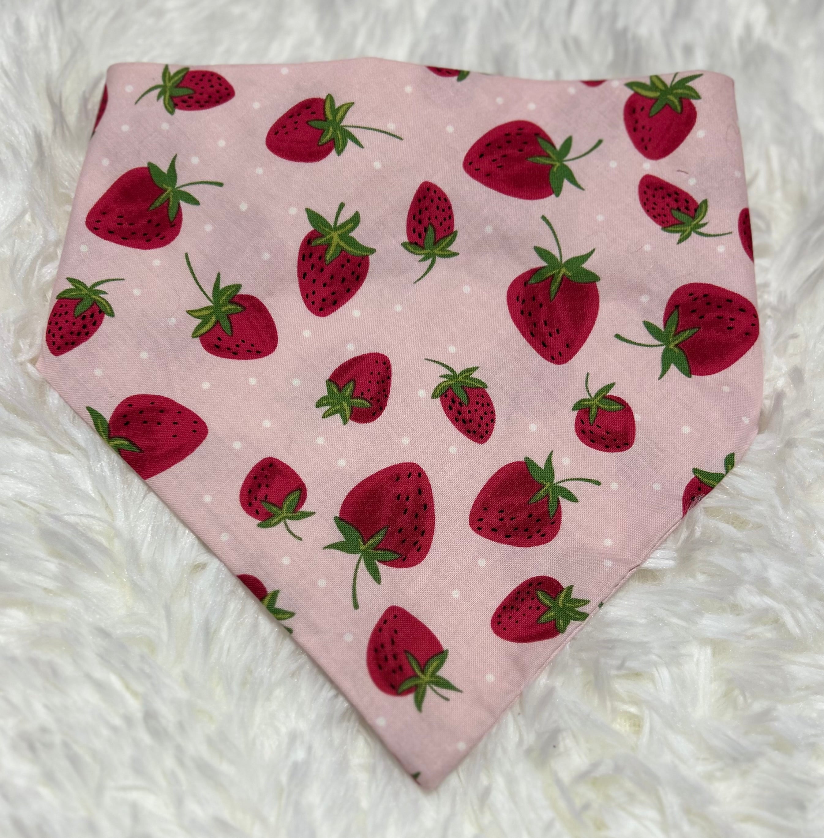 Strawberries (Large) Scrunchie Pet Bandana