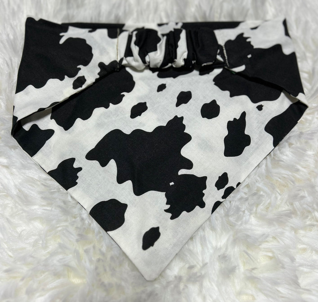 Cow Print Scrunchie Pet Bandana
