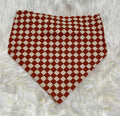 Brick Checkerprint Scrunchie Pet Bandana