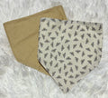 Beige Polka Dots/Bees Reversible Scrunchie Pet Bandana