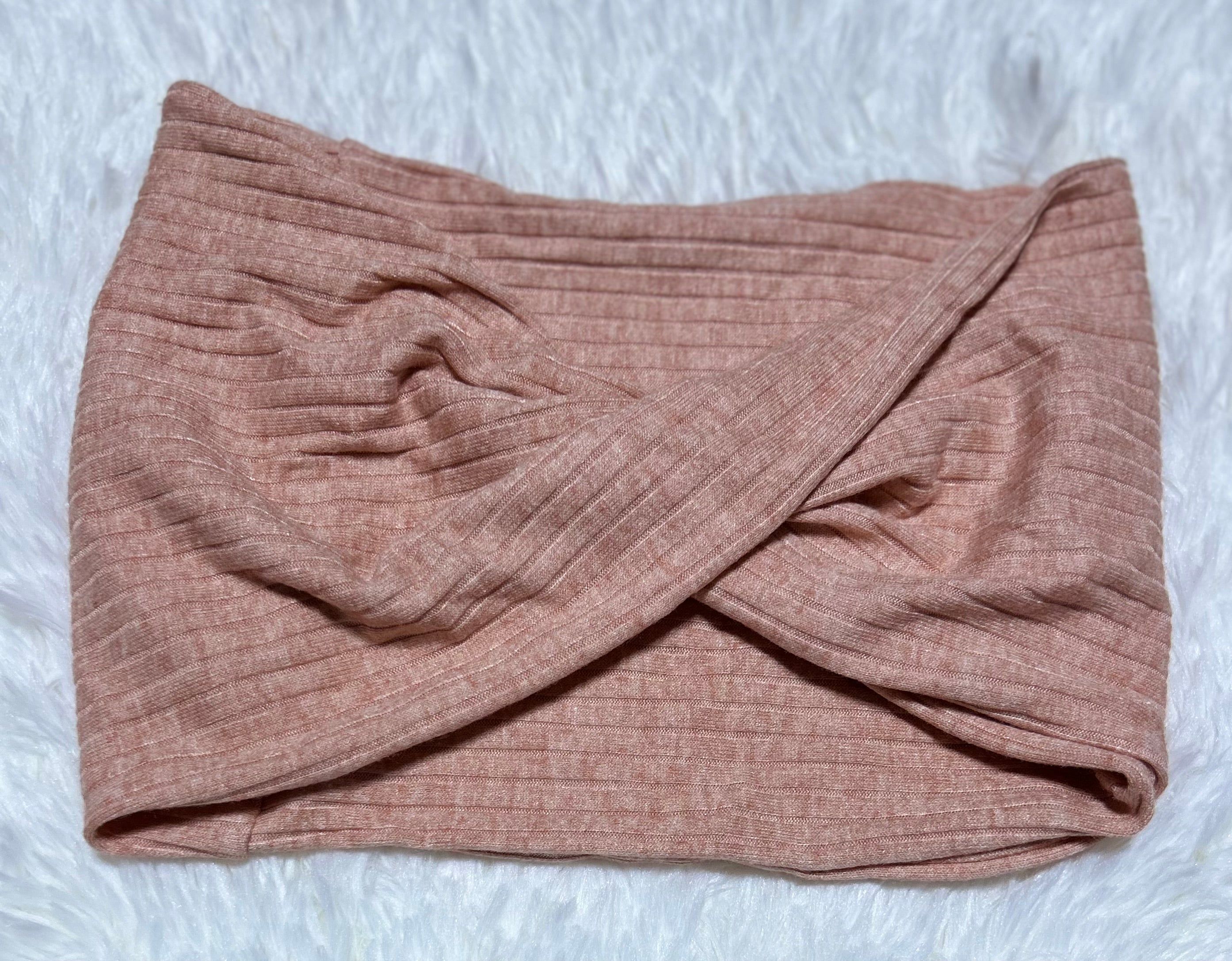 Salmon Ribbed Dickey Pet Scarf