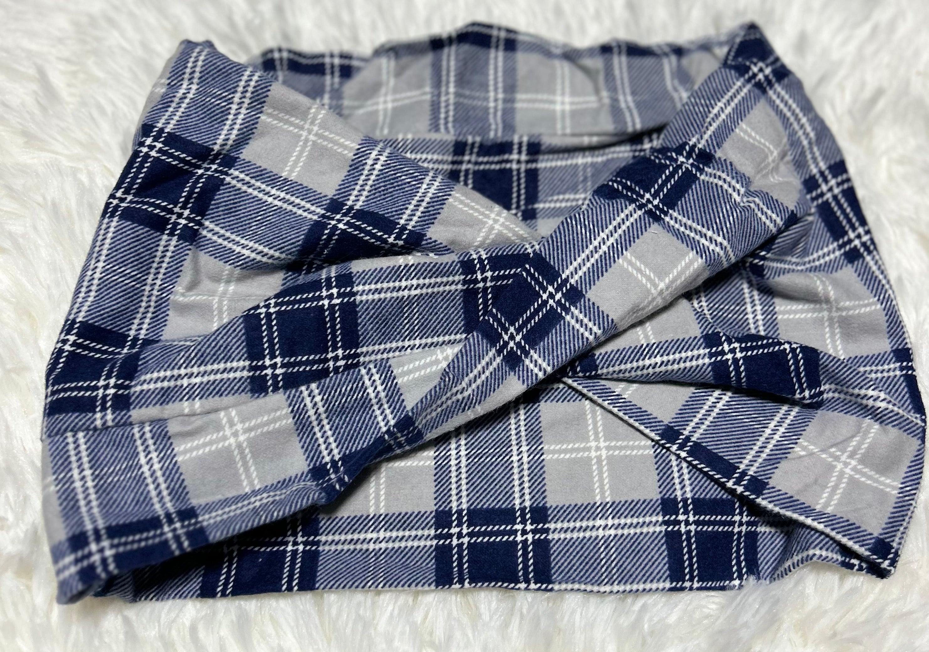Blue Plaid Dickey Pet Scarf