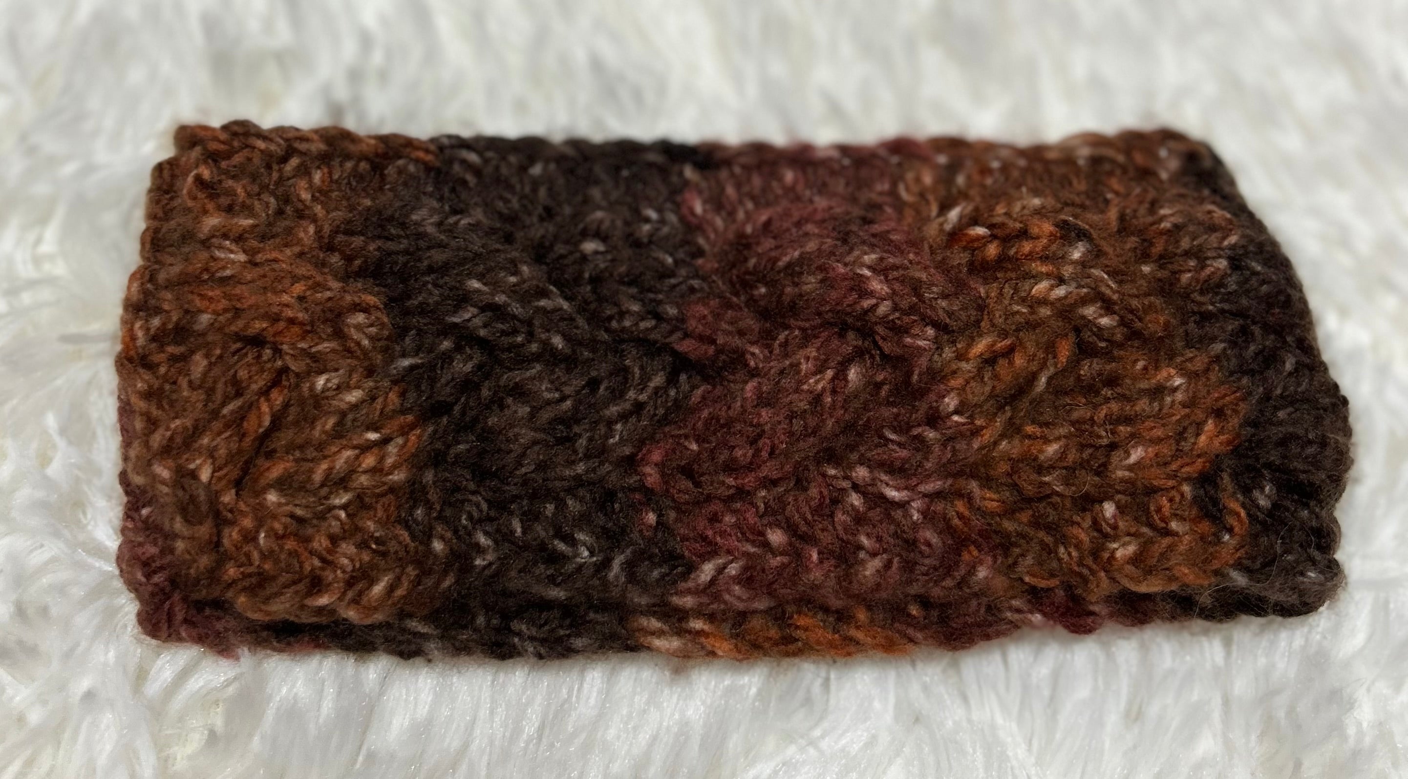 Knitted headband - brown ombré
