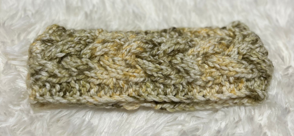 Knitted headband - cream ombré