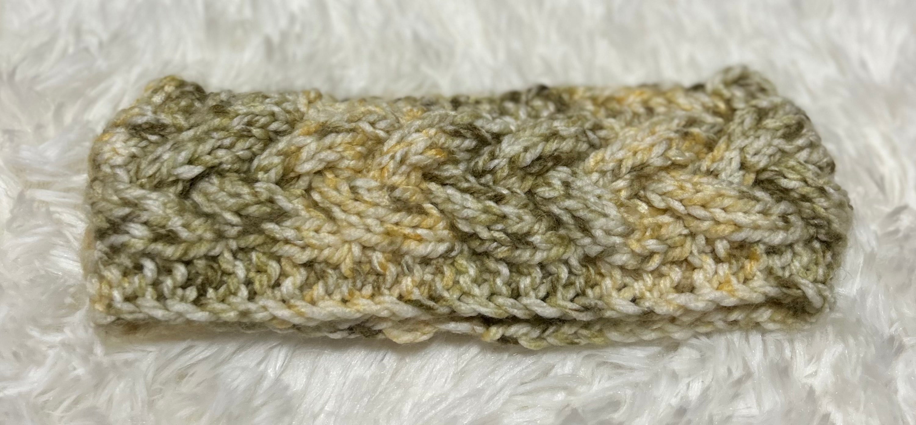 Knitted headband - cream ombré