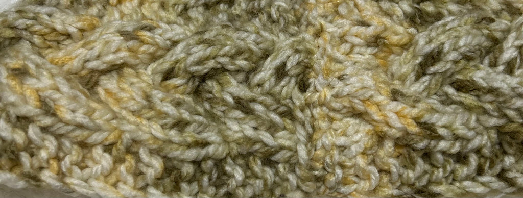 Knitted headband - cream ombré