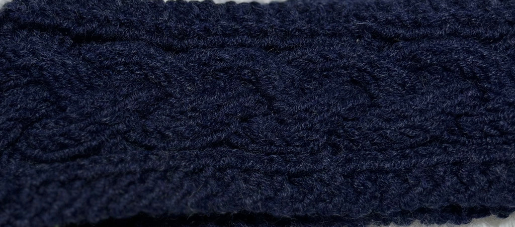 Knitted headband - navy blue