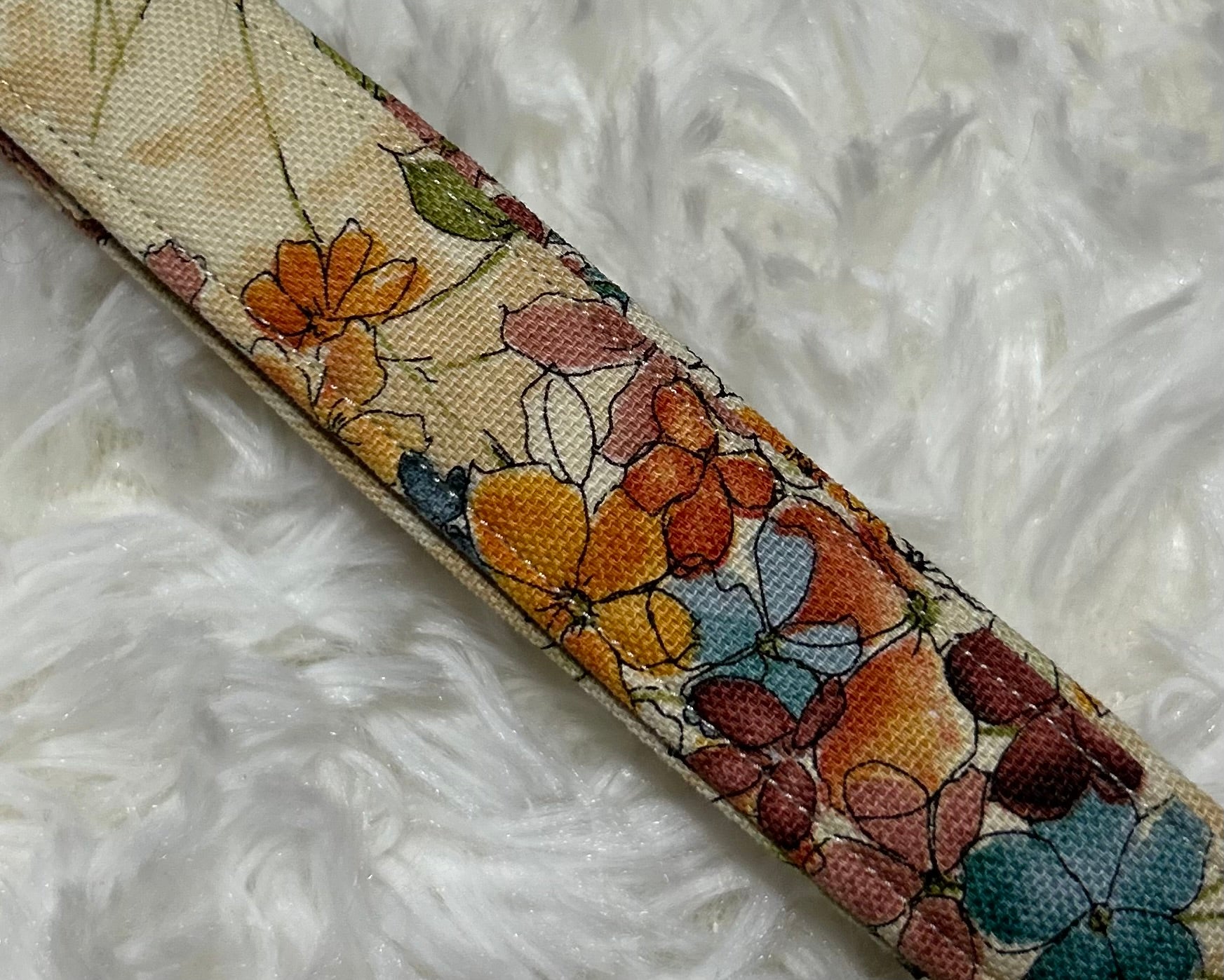 Japanese Floral Pet Collars with Metal Hardware