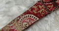 Red Paisley Pet Collars with Metal Hardware