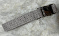 Grey Diamonds Pet Collars with Metal Hardware