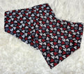 Black Chalk Hearts Valentine Scrunchie Pet Bandana