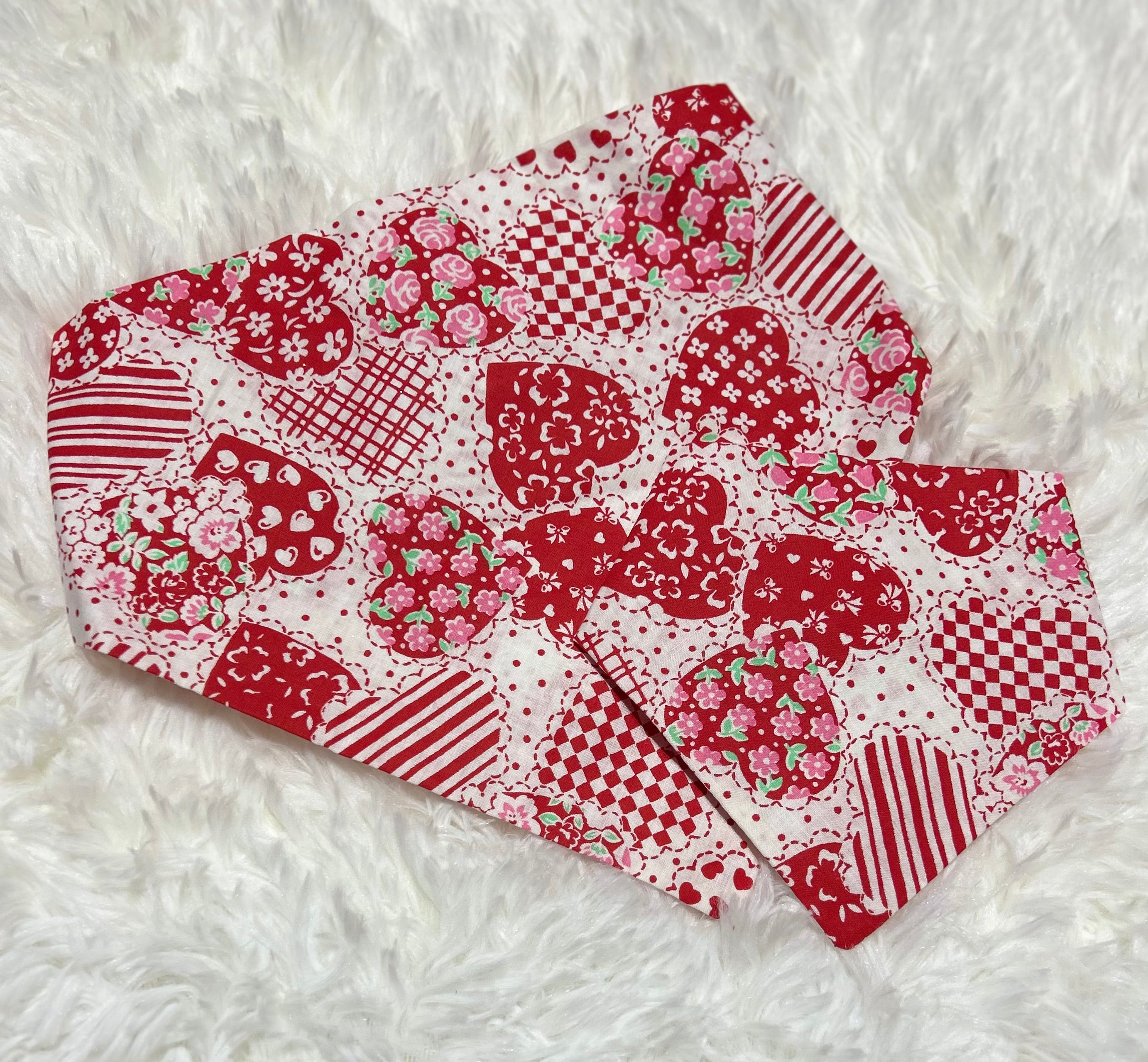 Busy Hearts Valentine Scrunchie Pet Bandana