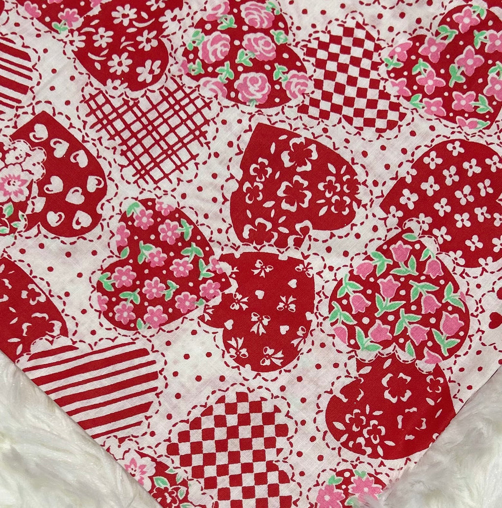 Busy Hearts Valentine Scrunchie Pet Bandana
