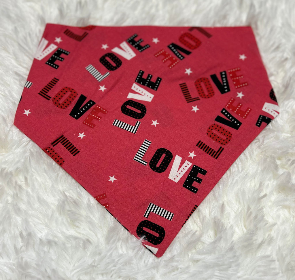 Love Valentine Scrunchie Pet Bandana