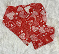 Red Hearts Artsy Valentine Scrunchie Pet Bandana