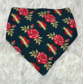 Navy with Roses Valentine Scrunchie Pet Bandana