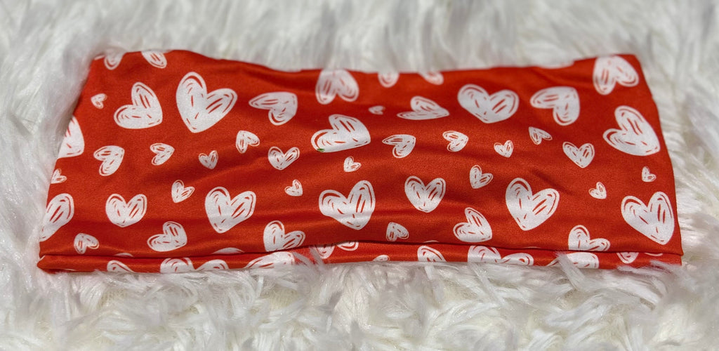 Red with Hearts Valentine Headband