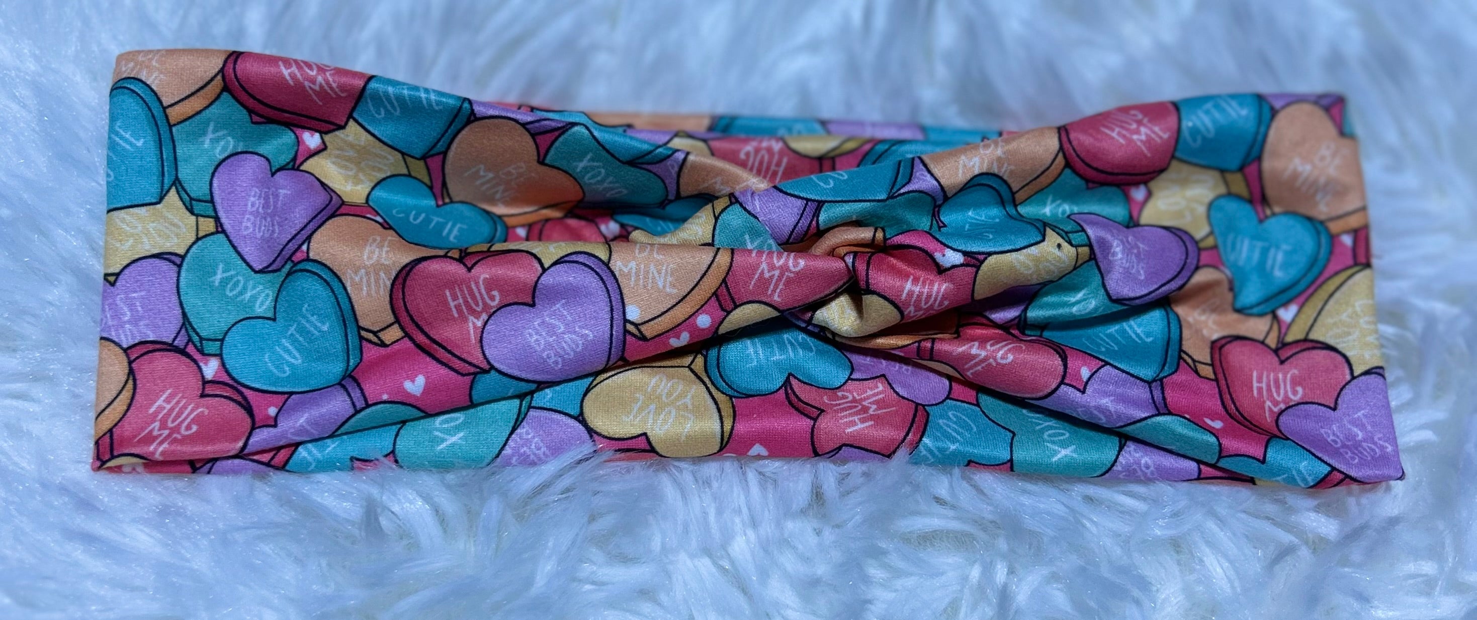 Conversation Hearts Valentine Headband