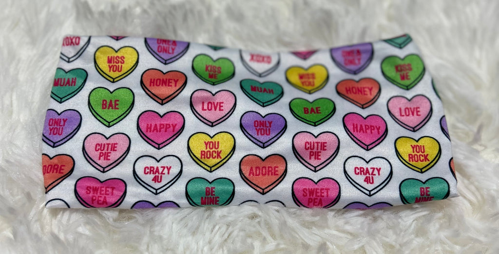 Conversation Heart with White Valentine Headband