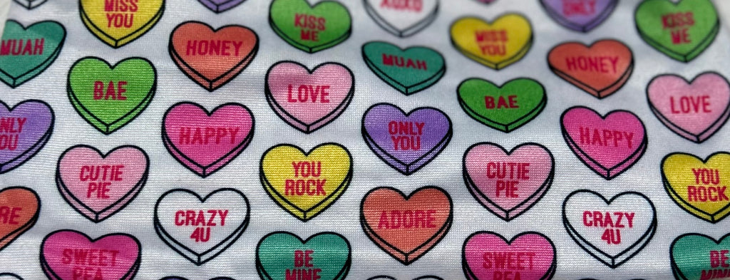 Conversation Heart with White Valentine Headband