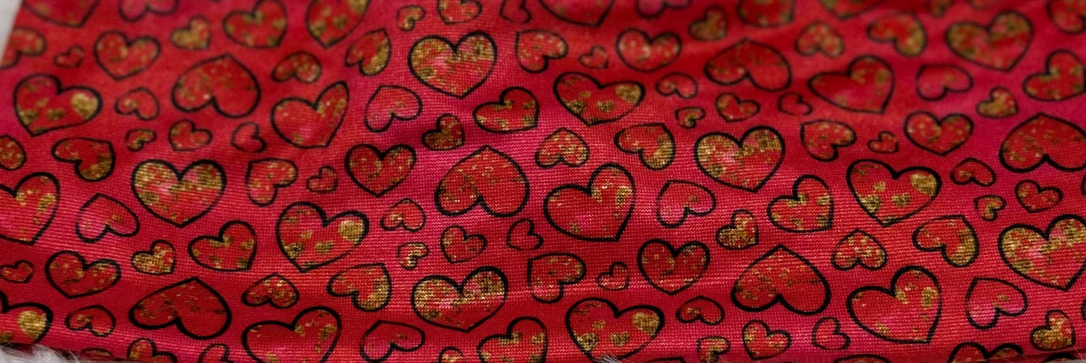 Red with Cheetah Hearts Valentine Headband