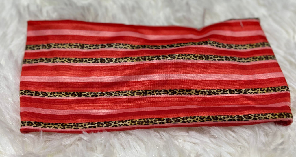 Red/Pink/Cheetah Striped Valentine Headband