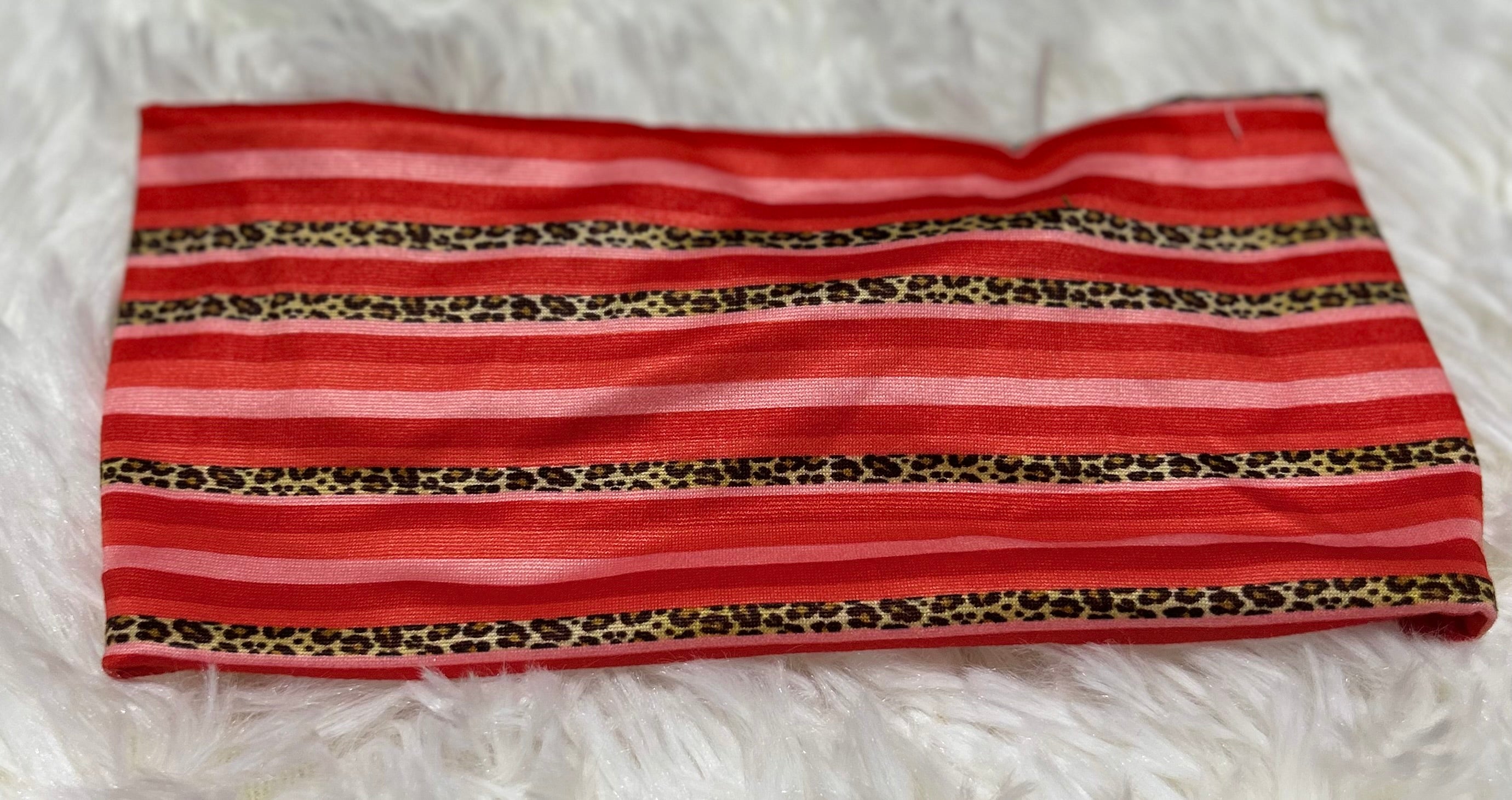 Red/Pink/Cheetah Striped Valentine Headband