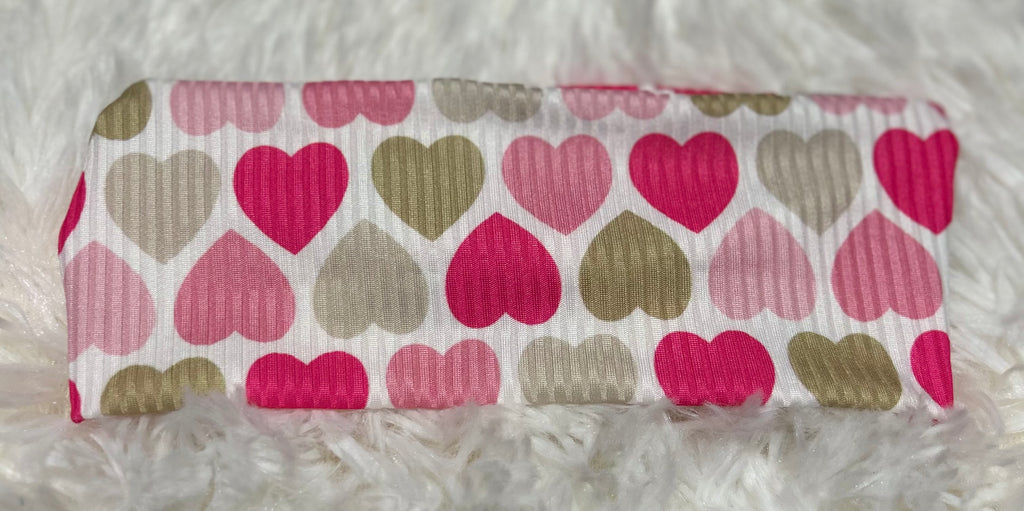 Pink Hearts Valentine Headband