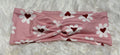 Pink with Heart Flowers Valentine Headband