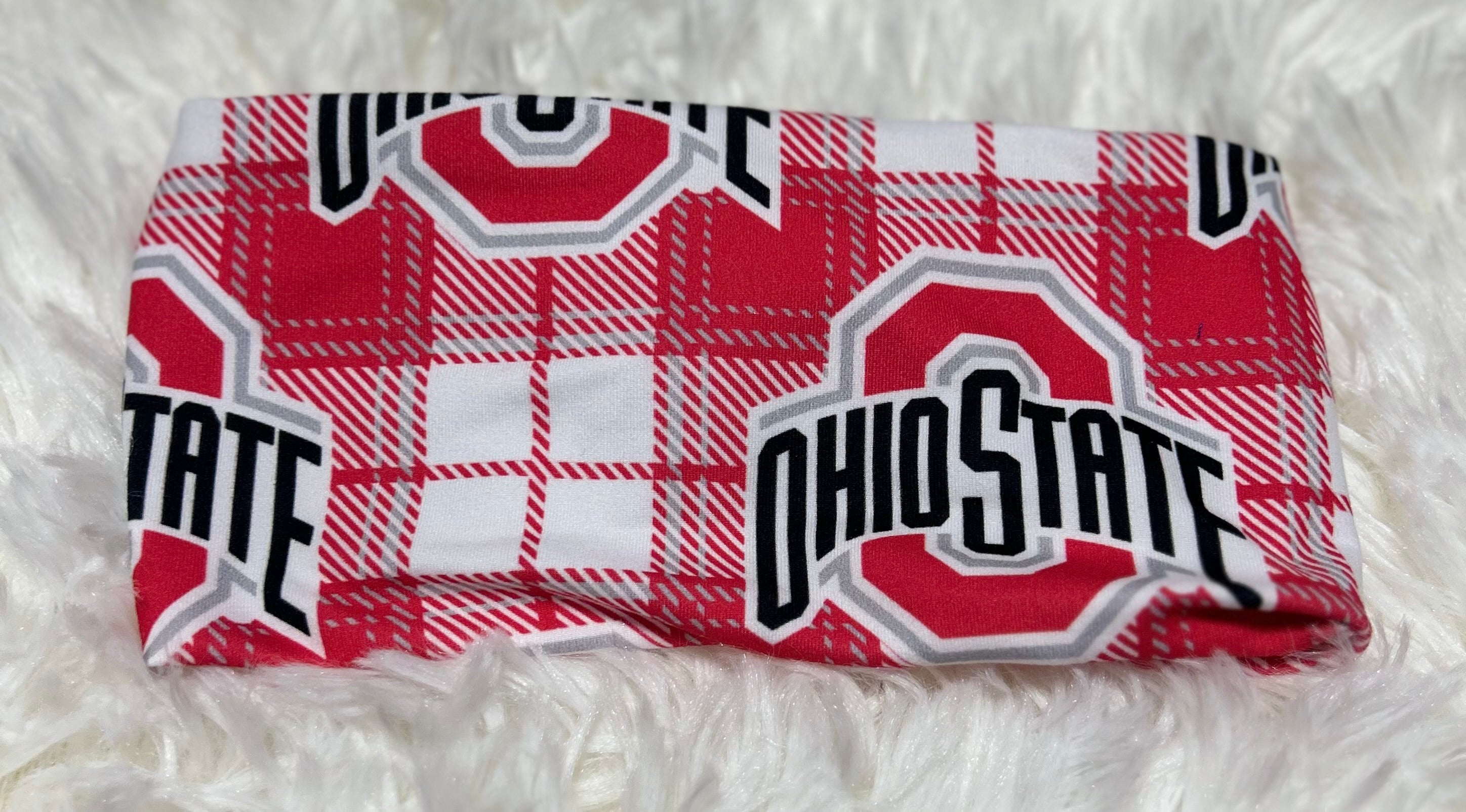 Plaid Ohio State Headband