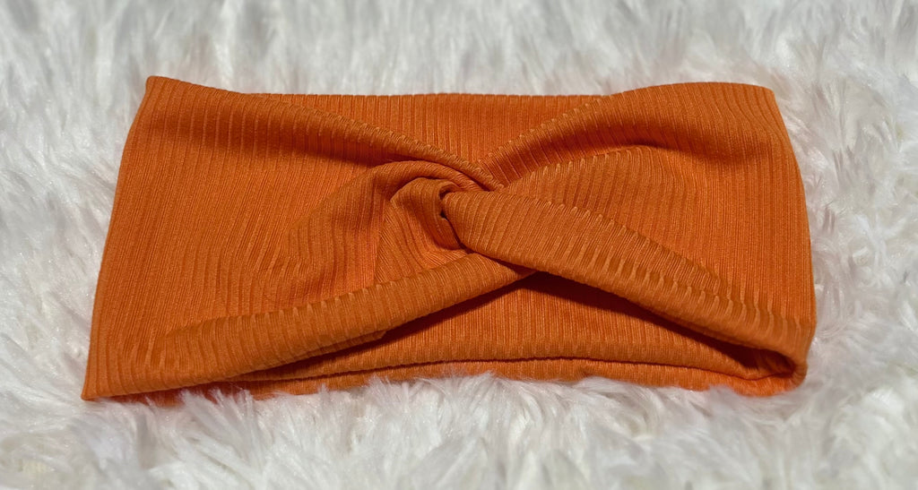 Orange 4x2 Rib Headband
