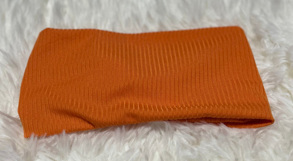 Orange 4x2 Rib Headband