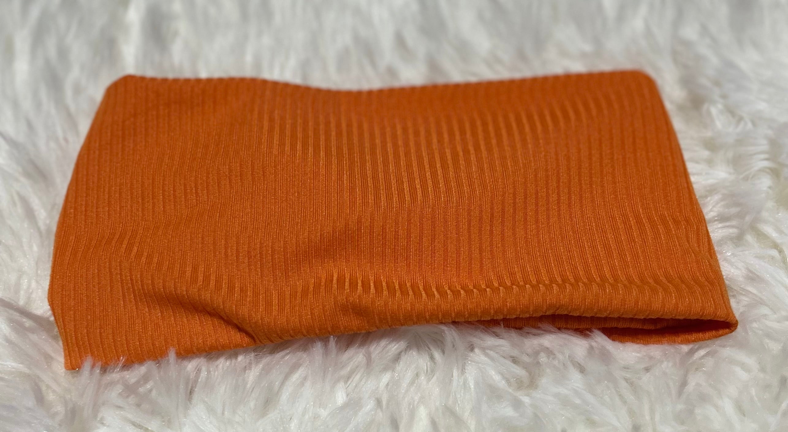 Orange 4x2 Rib Headband
