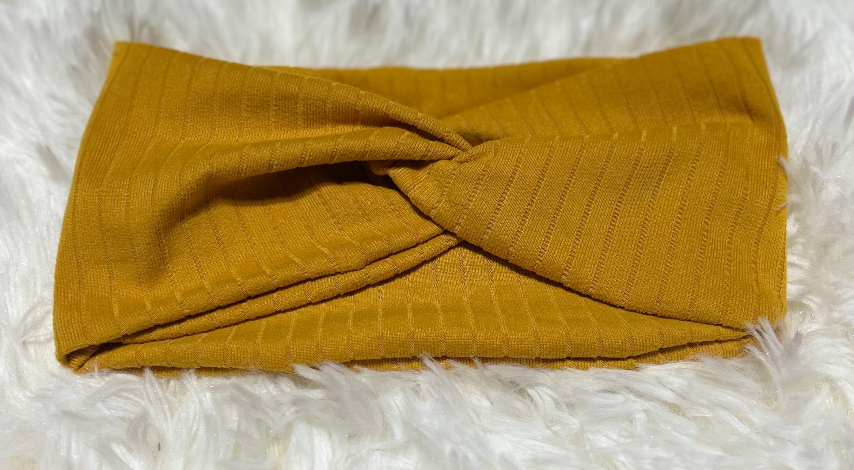 Mustard Yellow 8x2 Rib Headband